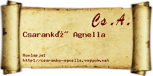 Csarankó Agnella névjegykártya